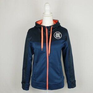 Running Man Hot Chocolate 15K/5K Women's Small Blue Hooded Full Zip Jacket